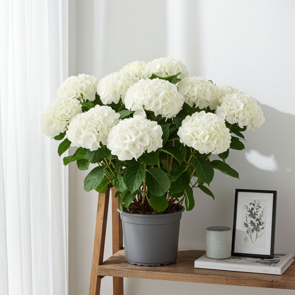 comprar hortesia blanca