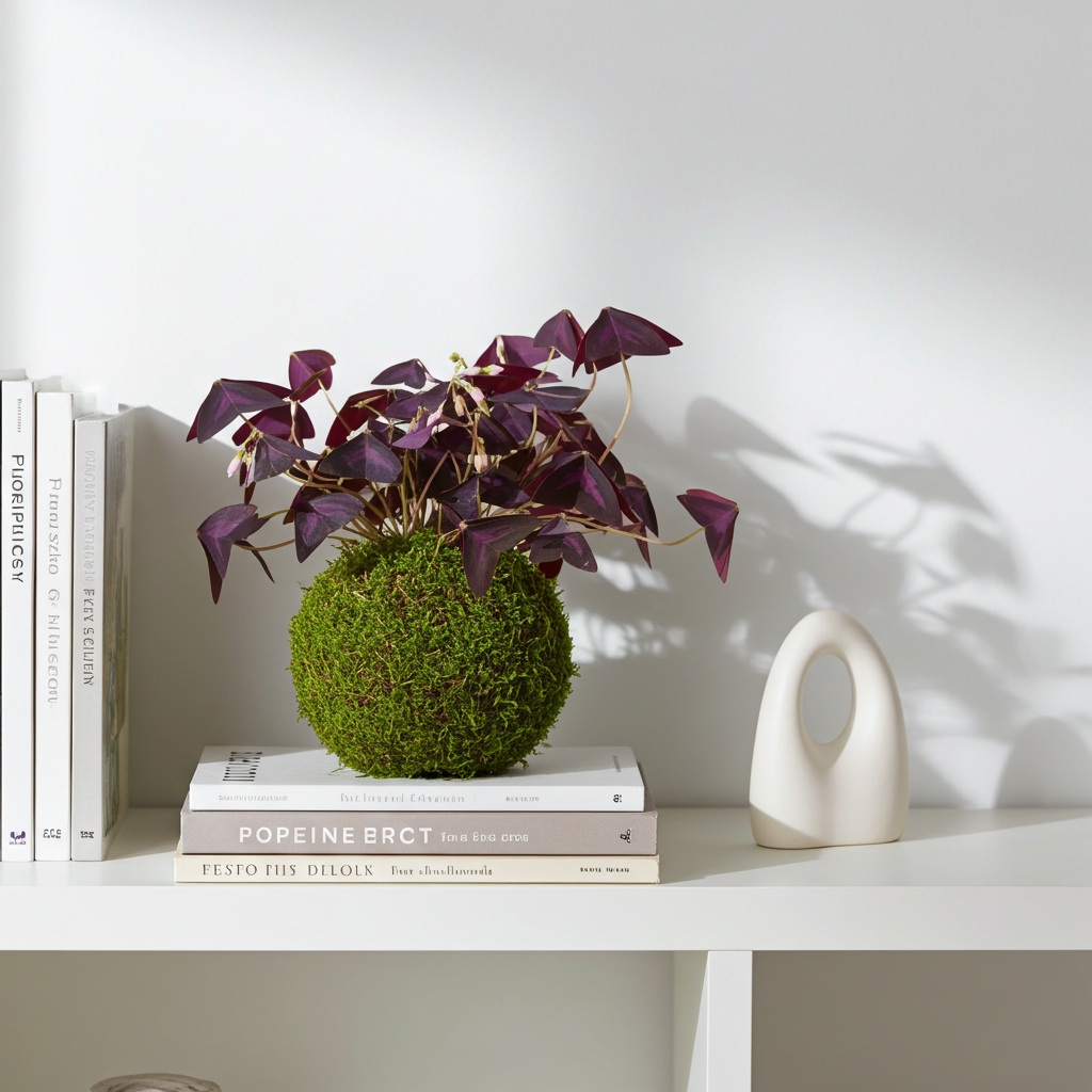 kokedama trebol tres hojas