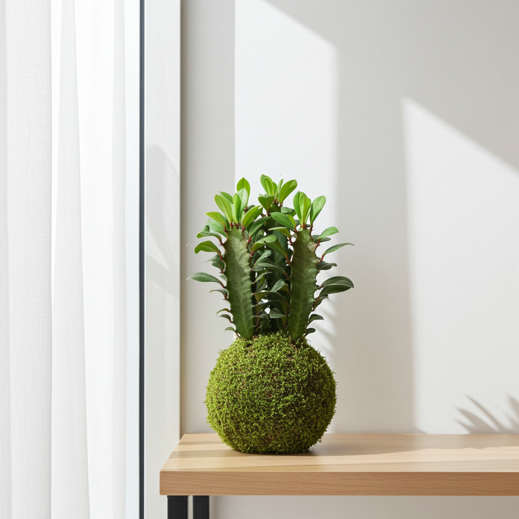 kokedama trigona rubra cactus