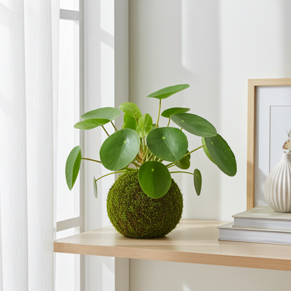 kokedama planta dinero pilea